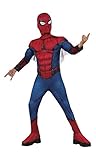 1 x Overall Maske Rubies Spiderman Spain Kostüm für Kinder in Box mit Muskeln und Maske Modern S (3-4 años) rot