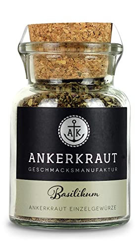 Ankerkraut Basilikum, Kräuter Basilikum, gerebelt, 25g im Korkenglas