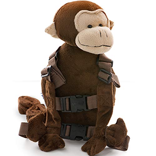 Berhapy 2 in 1 Orangutan Toddler Backpack Harness with Safety Leash for Childrenâ€™s Walking