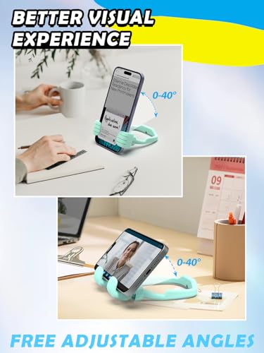 Support de téléphone de bureau pliable et réglable - Pack de 2 ergonomique