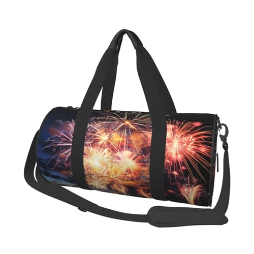 Sac de sport léger et pliable de grande capacité imprimé noir