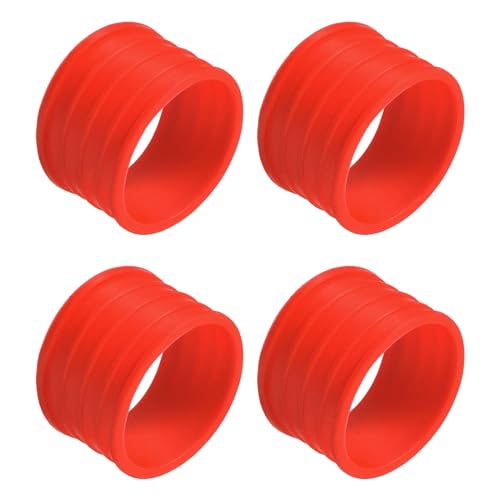 M METERXITY 4 Pack Badminton Racket Handle Grip Ring, Rubber Anti-Slip Fix Ring Grip Band
