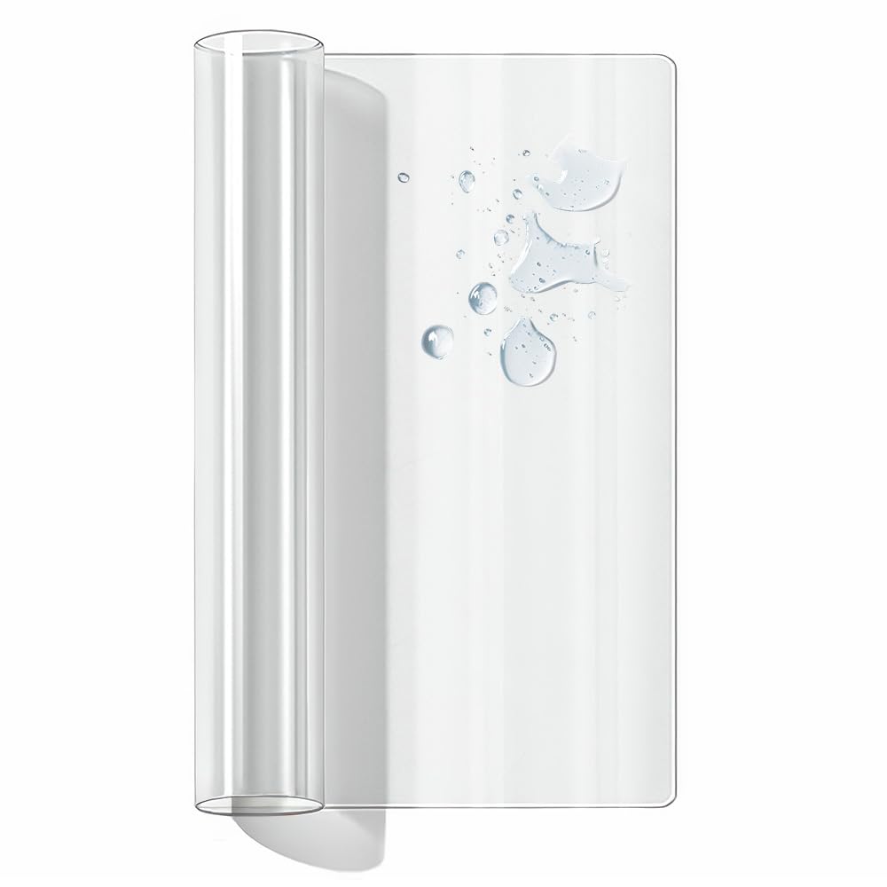 Protège Sol Transparent 100x70 cm en PVC Verre Souple Tapis De Table sur Mesure
