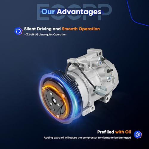 Image of ECCPP AC Compressor Fit for Mazda 3 3 Sport 2.3L 2.5L 2010-2013 | Fit for Mazda 5 2.5L 2012-2017 Fast Cooling AC Compressor with Clutch