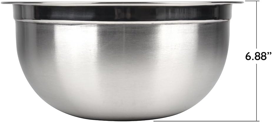 Lindy's Mixing Bowl Stainless Steel German Style Bowl, Multi-Purpose, Dishwasher Safe for Home & Kitchen (16-Quart)
