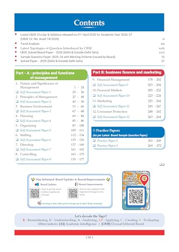 Image of Oswaal CBSE Class 12 Business Studies Question Bank | Chapter & Topic-wise Solved Papers (2017-2026) | Based on Syllabus (April 2026) | Includes 2026 Papers | For 2027 Exam