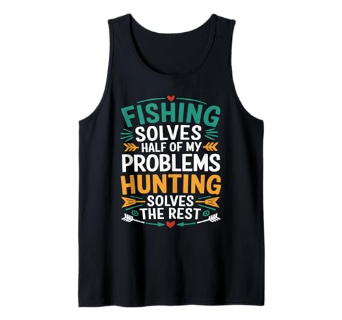 Funny Humor Fishing And Hunting Sarcastic Jokes Men Women Camiseta sin Mangas