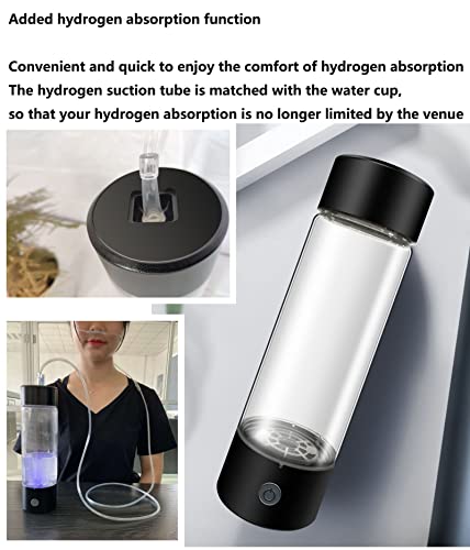 Bouteille d'eau hydrogène ioniseur générateur 420ml noir