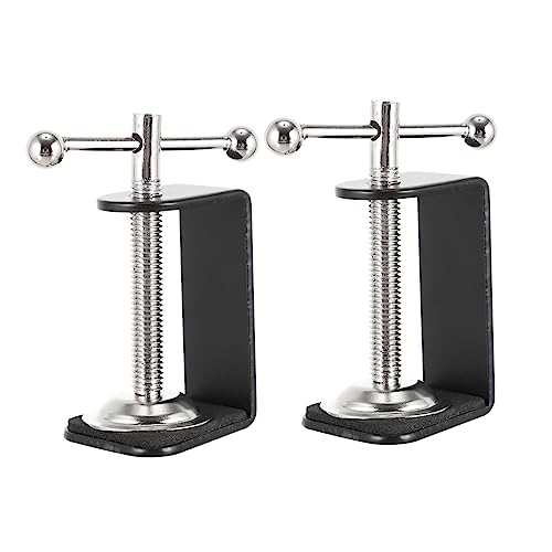 LIFKICH Adjustable Desk Clamp Bracket Metal I-clip Desk Mounting Clamp C-shape Clips