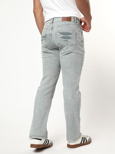 Image of Urbano Fashion Men's Regular Fit Heavy Washed Denim Jeans Stretchable