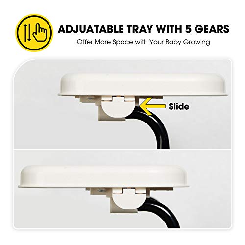 Veeyoo Baby High Chair With Removable Tray - Portable High Chair For Eating And Feeding, Indoor And Outdoor, Compact Fold, Blue Dinosaur Print #TOP4