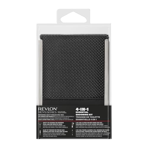 Revlon Men's Grooming Kit, 5-Piece Travel Essentials Set, Includes Nail Clippers, Scissors, File, Tweezers and Carrying Case, Stainless Steel, 1 count - image 7