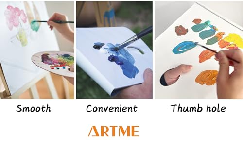 ARTME Tear Off Palette 2 Pack - 36 Sheets/Paper Disposal Palette 23x30.5cm/ 50gsm Wax Coated Paper with a Thumb Hole/Simple to Use/Acrylics, Oil Paints & Watercolours