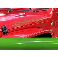 Unique Graphix Custom Jeep Decals - JL Style 2 Color 30in Hood & Side Vinyl