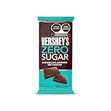 HERSHEY´S – Zero Sugar, Barra de Chocolate Sin Azúcar 100 g, Chocolate Oscuro Premium, Endulzado Sin Azúcar Añadida,...