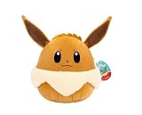 Pokemon Squishmallows – 25 cm Eevee – 10″ inch brown/white stuffed plush toy – official Pokémon toy for children under 2+ years.