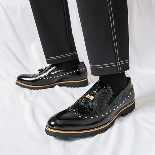 Men's Loafers Fashion Formal Business Casual Leather Shoes Comfortable Party Prom Wedding Suit Oxford Uniform Dress Shoes4