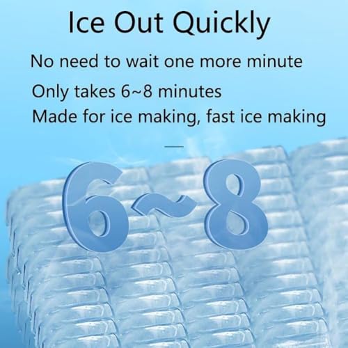 Fabricadora de hielo portátil, dispensador eléctrico de cubos de hielo con función de autolimpieza, cuchara y canasta para hielo, para hogar, oficina, bar y restaurante; máquina de hielo de mostrador con pantalla LED miniatura 2