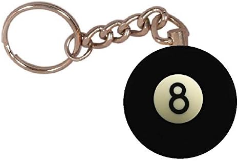 Bank Shot Billiards8 Ball Billiard Pool Key Chain 1.5 Inch Diameter