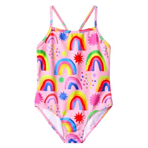 Image of Girls One Piece Swimsuit, Quick Dry Cute Bathing Suit for Kids, Comfortable Swimwear for Beach for 5-12 Years