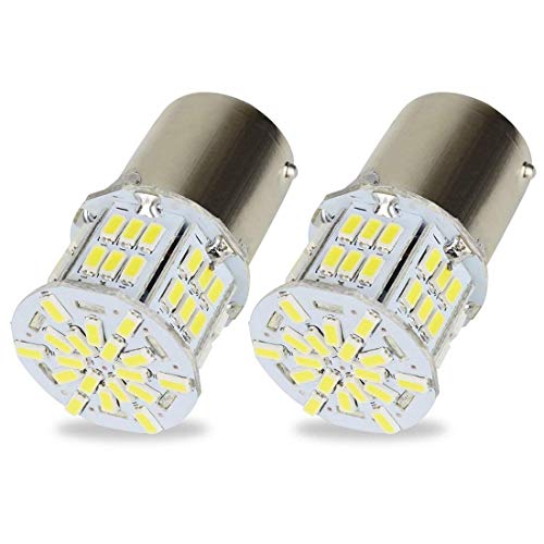 Safego 2 x 1156 BA15S Bombillas LED 54 SMD 3014 Luz de Estacionamiento Luz Exterior Coches Motos 12V Blanco 6000K