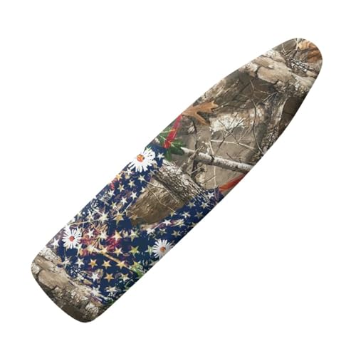 Ironing Board Covers Retro Brown Star Small Iron Board Covers Breathable Polyester Resists Scorching and Staining Adjustable Easy Fit Replace the Cloth Cover L