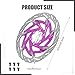 FytStycale Bike Disc Brake Rotor Braking 160mm Heat Dissipation Lightweight Repair Parts Bicycle Rotor for Cycling Road Bike Sports, Purple