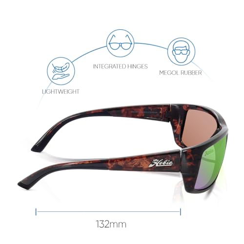 Image of Hobie Snook Men's Polarized Wrap Sport Sunglasses - Large Fit, Full-Coverage, Floatable Frames, Multiple Lens Options