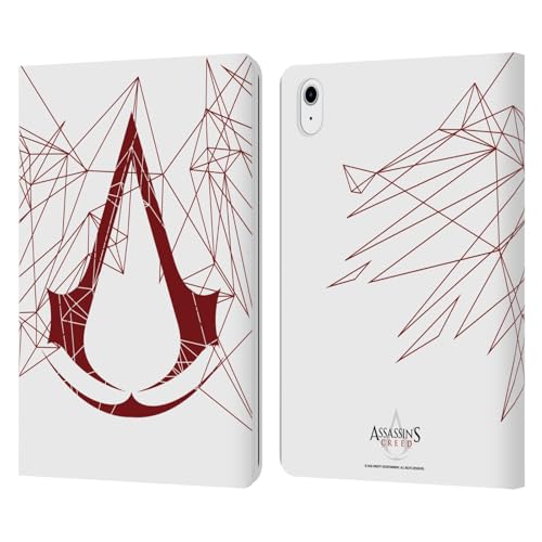 Housse iPad Air 2022 Assassin's Creed en cuir au design géométrique