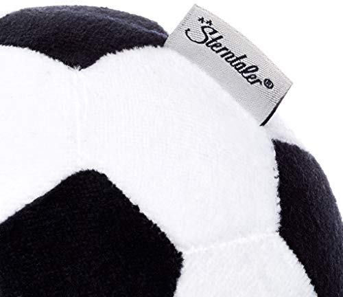 Sterntaler 33010 Ball, Fußball-Design, Alter: Kinder ab 0 Jahren, Schwarz/Weiß, 13 cm