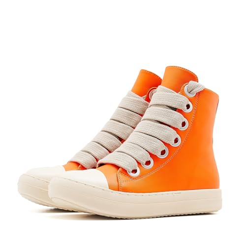 Image of Womens High Top Sneakers Jumbo Lace-up Platform Comfort Trainers Thick Soles Walking Casual Shoes