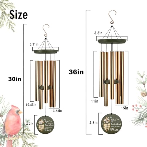 Image of Personalized Memorial Wind Chimes for Outside, Sympathy Gifts Wind Chime for Loss of Loved One, Beautiful Decor with Deep Tone, Ideal for Funeral, Remembrance & Bereavement, Produced in Texas