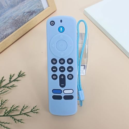 Image of Brain Freezer Silicone TV Remote Cover Compatible with New Fire TV Stick 4k and HD Remote Cover 2025 Model (Lake Blue) [Remote NOT Included]