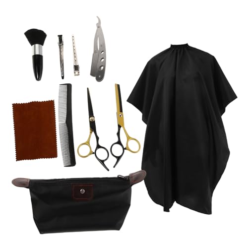 BESTYASH 10 Pieces Hair Cutting Kit Professional Scissors Set with Thinning Shears Durable Blades for Home Salon Use for Precision Styling and Trimming
