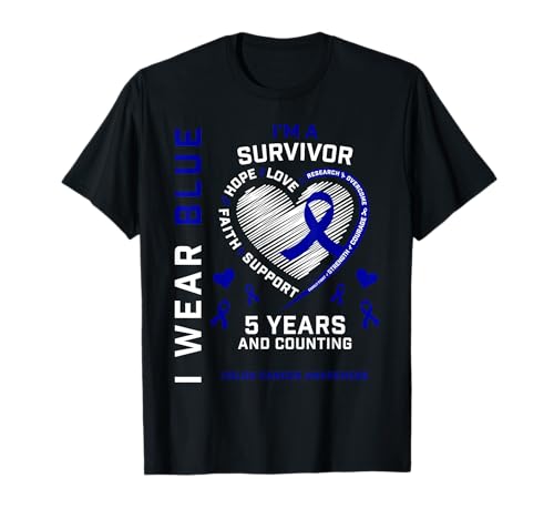 Use Blue Colon Cancer Survivor Gifts 5 Year Cancer Survivor Camiseta