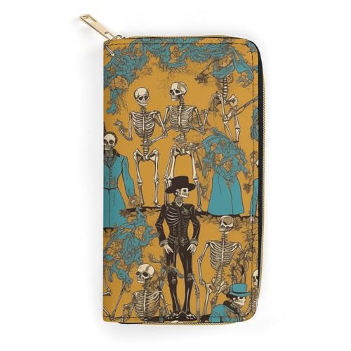Portefeuille porte-monnaie squelette : finie la perte de cartes avec sa poche zippée femme
