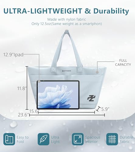 Bolso Tote de trabajo para mujeres, grande y ligero miniatura 5