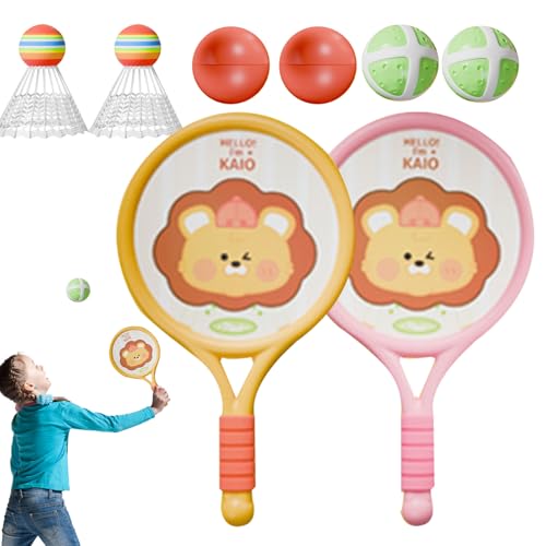 Set de bádminton Interior, Set de Raqueta de bádminton - Conjunto de bádminton portátil Interactivo Educativo | Juguetes Deportivos para Parque de Playa en el Patio Trasero Interior al Aire Libre