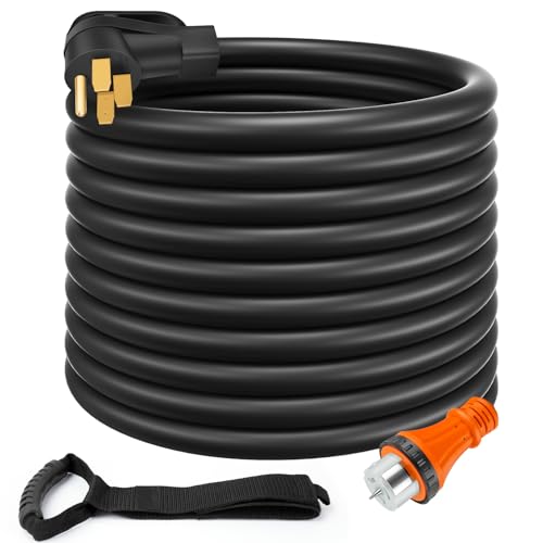 50 Amp Generator Cord 50 Feet, NEMA 14-50p to CS6364 & SS2-50R Generator Emergency Power Cord, 125/250V, 12500 Watts, Perfect for Generator to House Connection