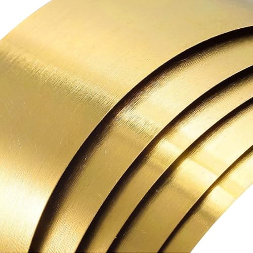 Thin Brass Strip Metal Foil 1000mm x10mm for Jewelry Crafting DIY (0.5x10x1000mm)