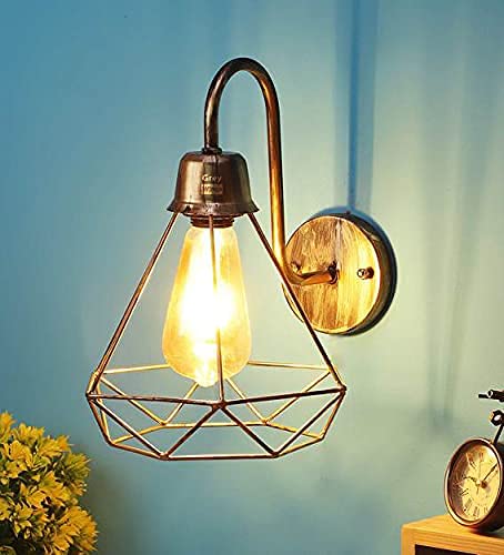 Image of GreyWings Geometric Antique Bronze Metal Wall Light, Modern Industrial Decorative Sconce, (Bulb not Included) Small Pack of 1