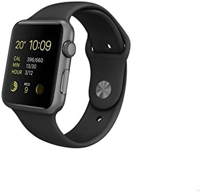 Apple watch series 4 space grey aluminium case with black sport band Outlet