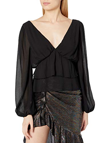 House of Harlow 1960 Women's Denise TOP, Noir Multi, Medium