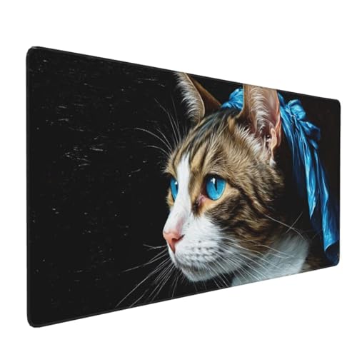 Alfombrilla Ratón n XXL 500x250x3 mm, Mouse Pad Gatos Alfombrilla Escritorio con Superficie Suave y Base de Goma Antideslizante, Gaming Mousepad Mejora La Precisión y La Velocidad H-692
