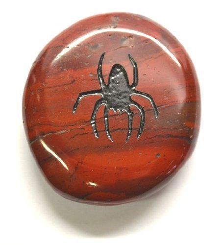 Mystery Mountain Spider Crystal Gem Palm Totem Lucky Charm Stone, Multi-Colour, 5 x 4 x 1 cm