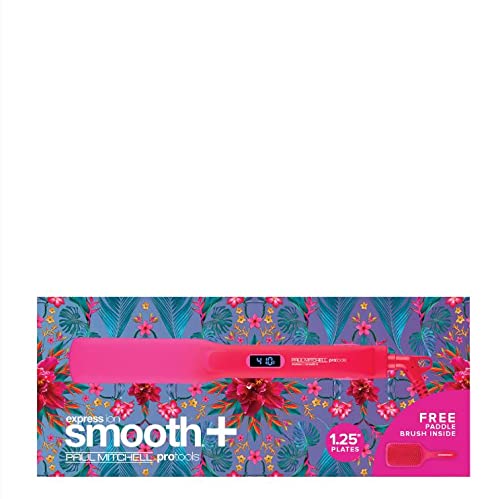 Paul Mitchell Pro Tools Express Ion Smooth+ Ceramic Flat Iron, Adjustable Heat Settings for Smoothing + Straightening