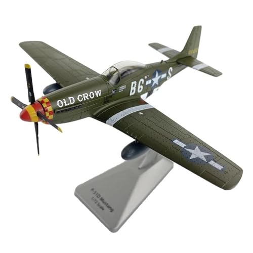 Modelo de avión P51D a escala 1/72 en aleación fundida a presión de alta fidelidad