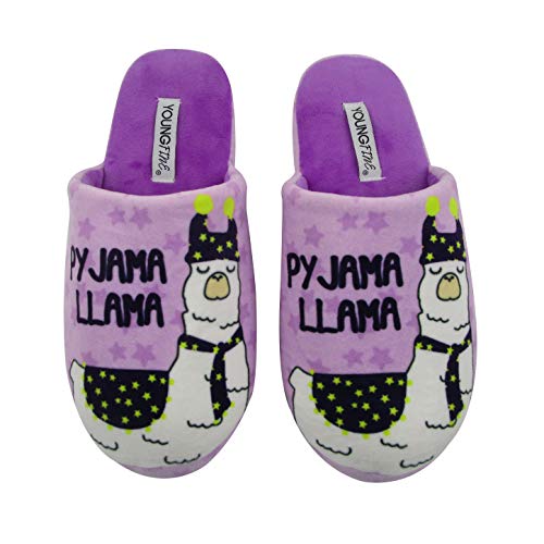 Youngfine Pyjama Llama Slipper and Breakfast Club Ladies’ Slipper for Women