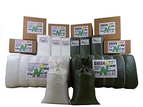 image for UpNorth Sandbags - Empty Woven Polypropylene Sand Bags w/Ties, w/UV Pr