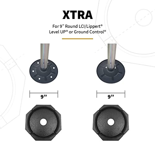 Snappad Xtra Permanently Attached Rv Leveling Jack Pad For 9 Inch Round Landing Feet (6-Pack) #TOP2